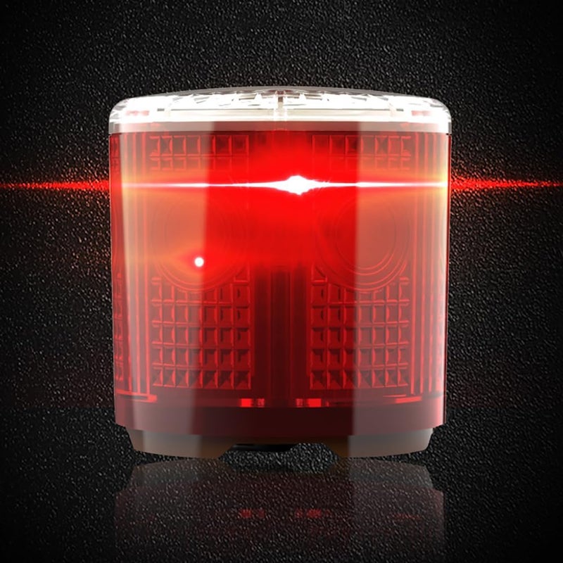 risoon Solar Strobe Warning Light: IP54 Waterproof Flashing Safety Light High Bright LED Warning Lamp Traffic Light for Construction, Factory, Safety Road Sign, Dock Marine Beacon (Yellow-Column) - Image 5